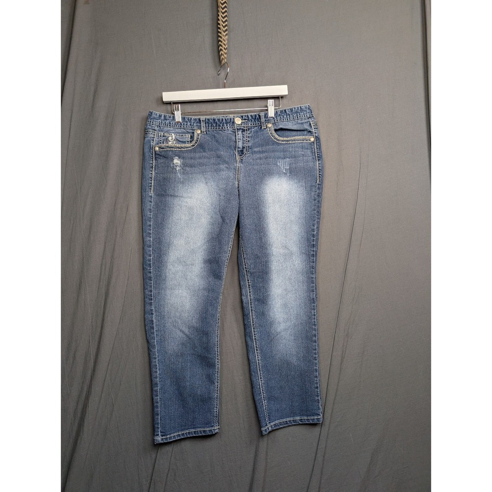Maurices Jeans Womens 15/16 Blue Denim Dark Wash